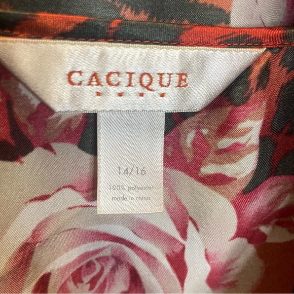 Cacique Slip and Robe Combo Satin Floral Animal Print - Picture 3 of 6